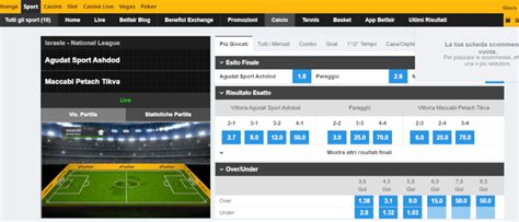 Goditi le opzioni di scommesse live .